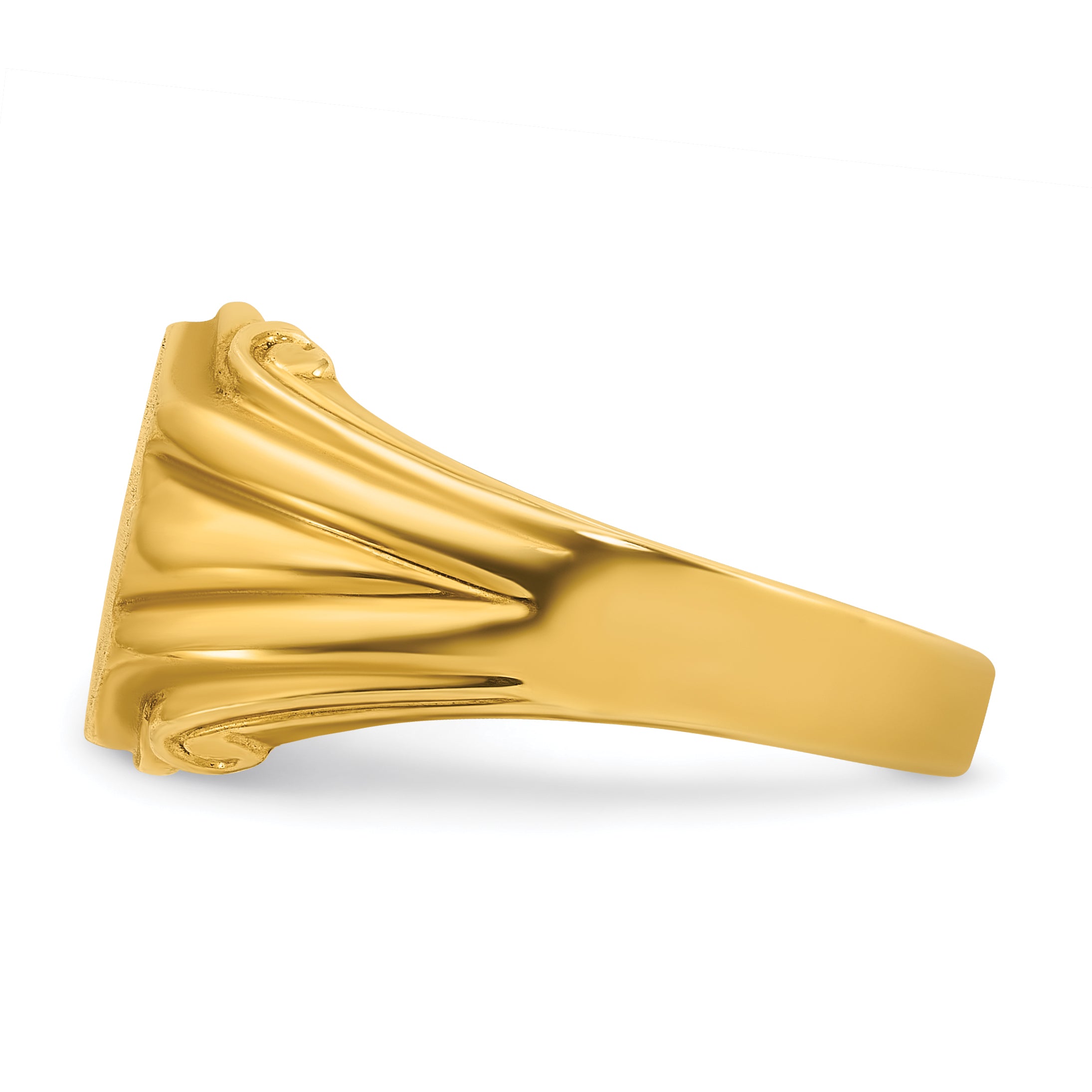 14k 12x10mm Men's Signet Ring