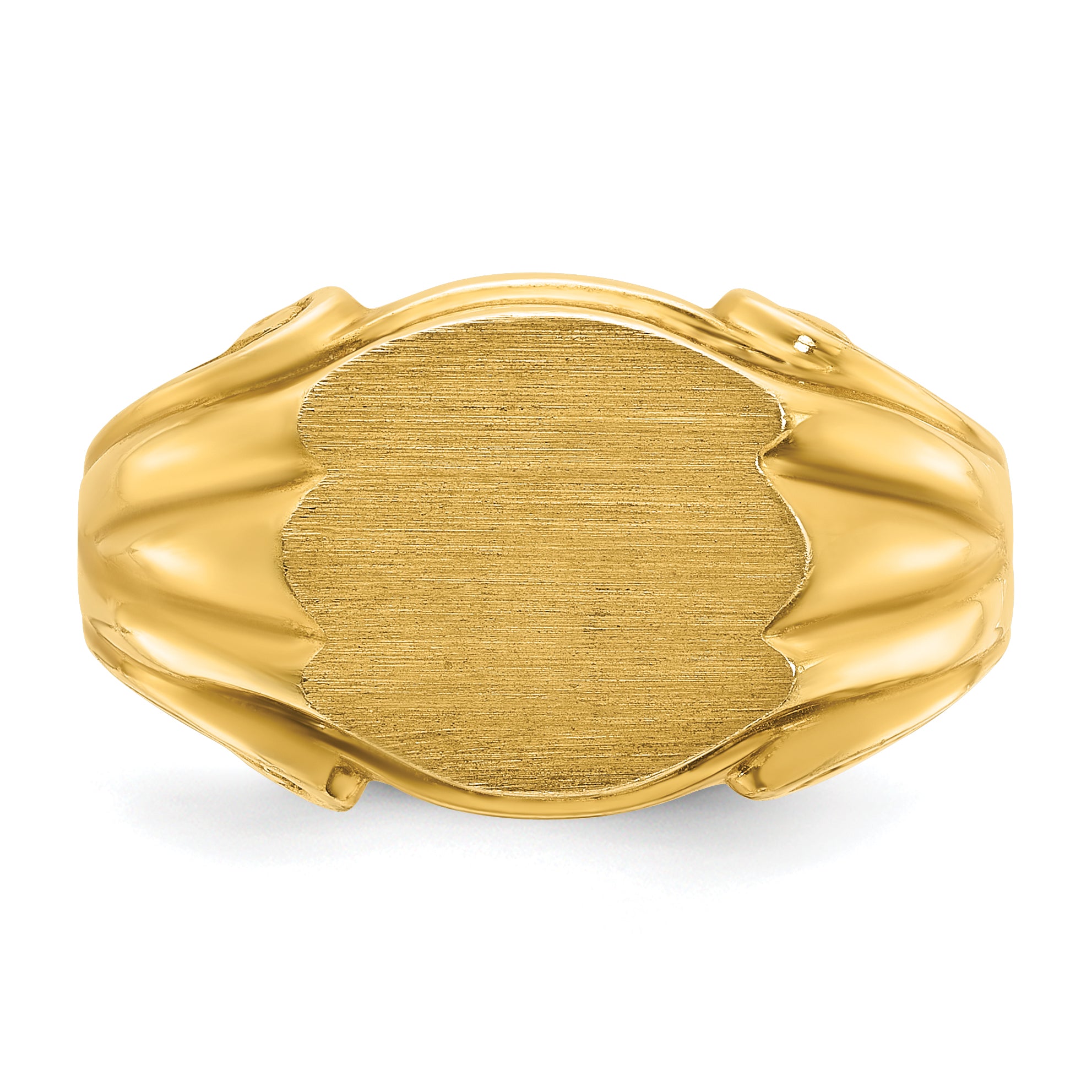 14k 12x10mm Men's Signet Ring