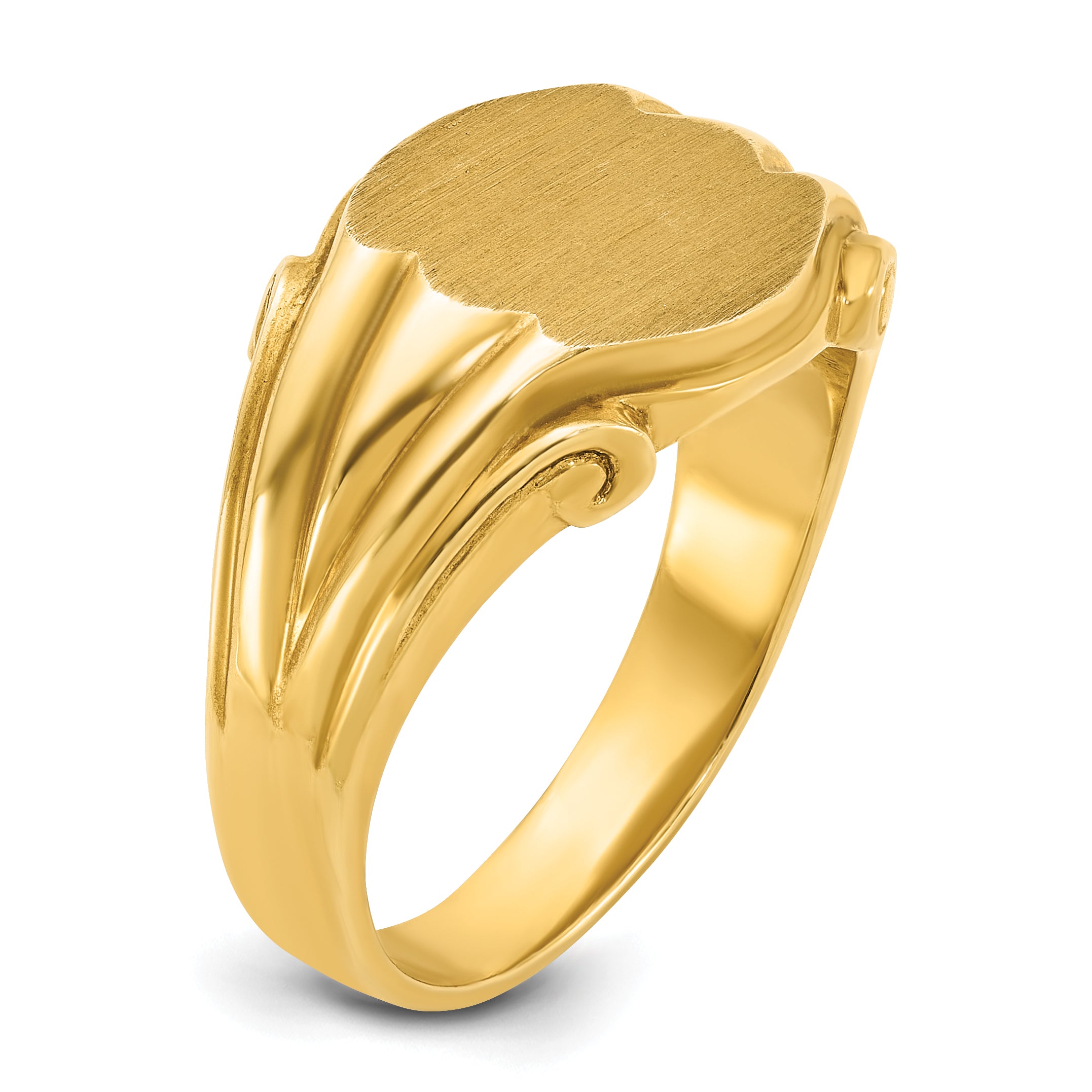 14k 12x10mm Men's Signet Ring