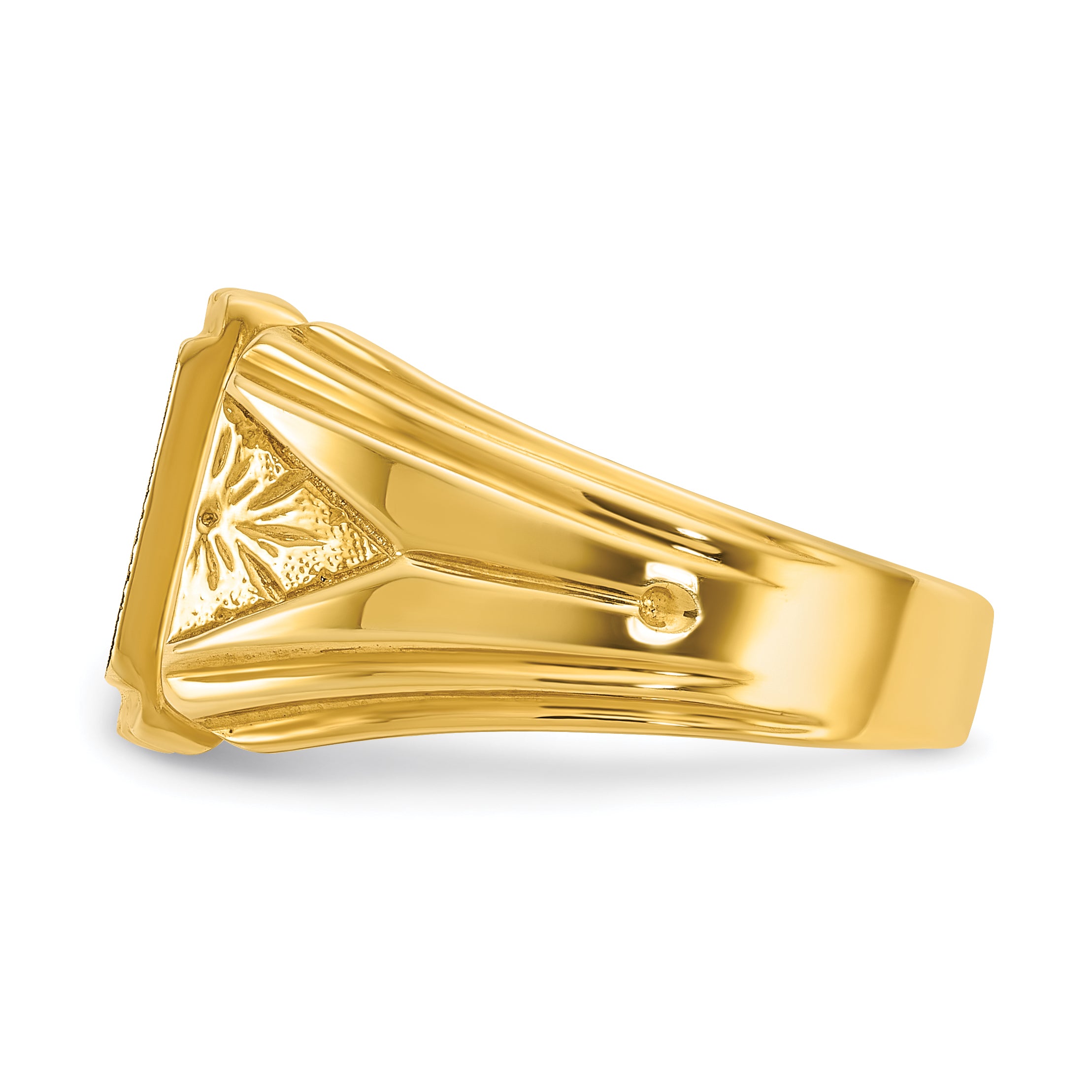 14k 10x10mm Men's Square Signet Ring