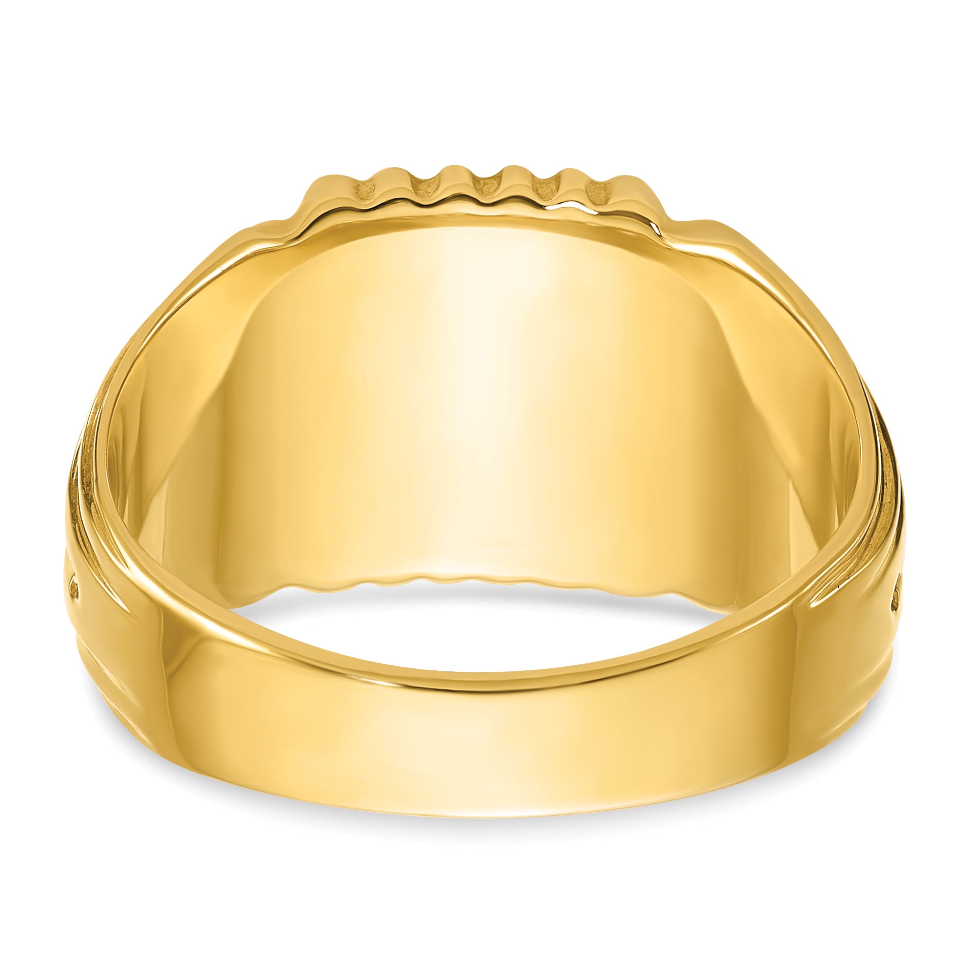 14k 10x10mm Men's Square Signet Ring