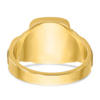 14k 14x12mm Men's Cushion Signet Ring