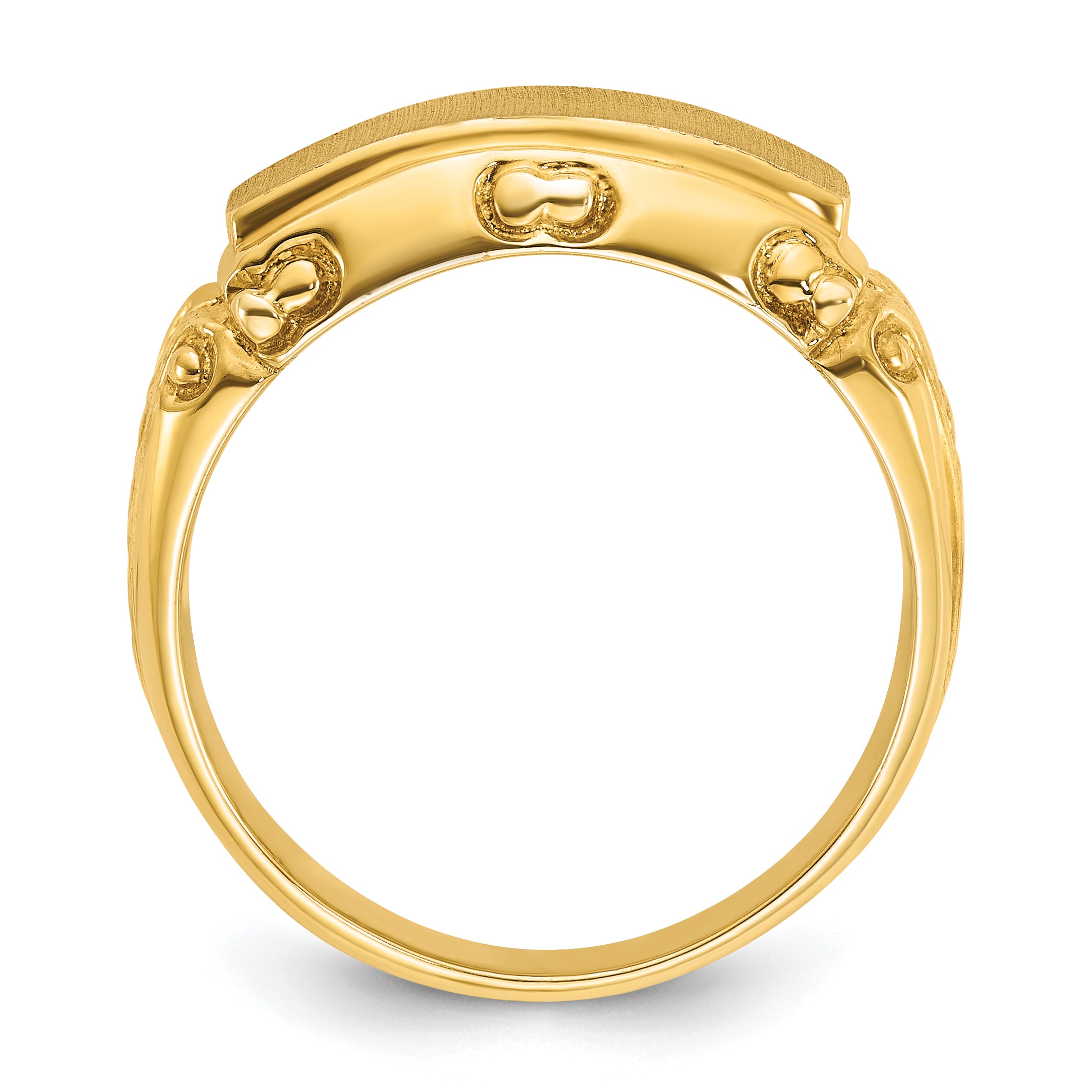 14k 15x7mm Men's Signet Ring