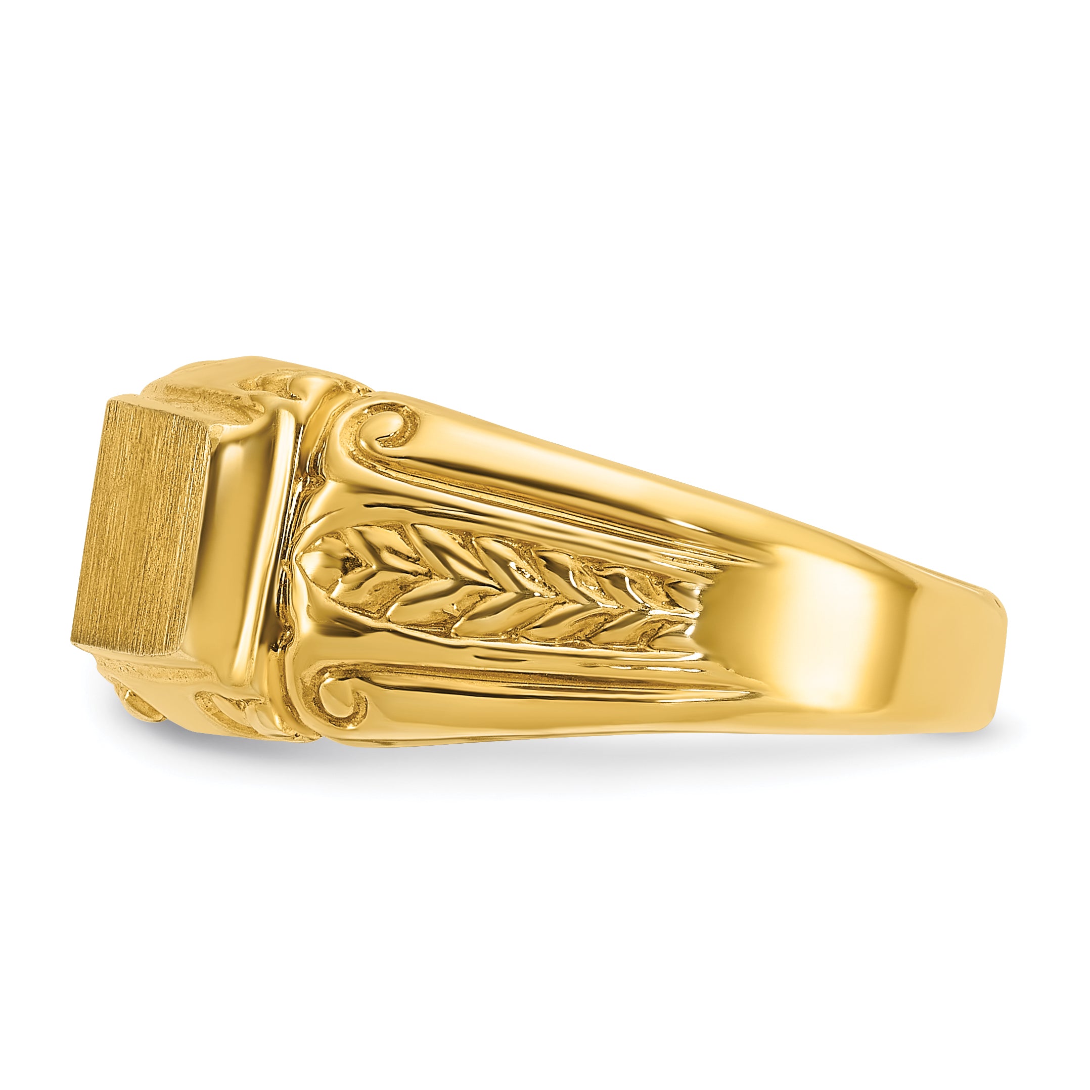 14k 15x7mm Men's Signet Ring