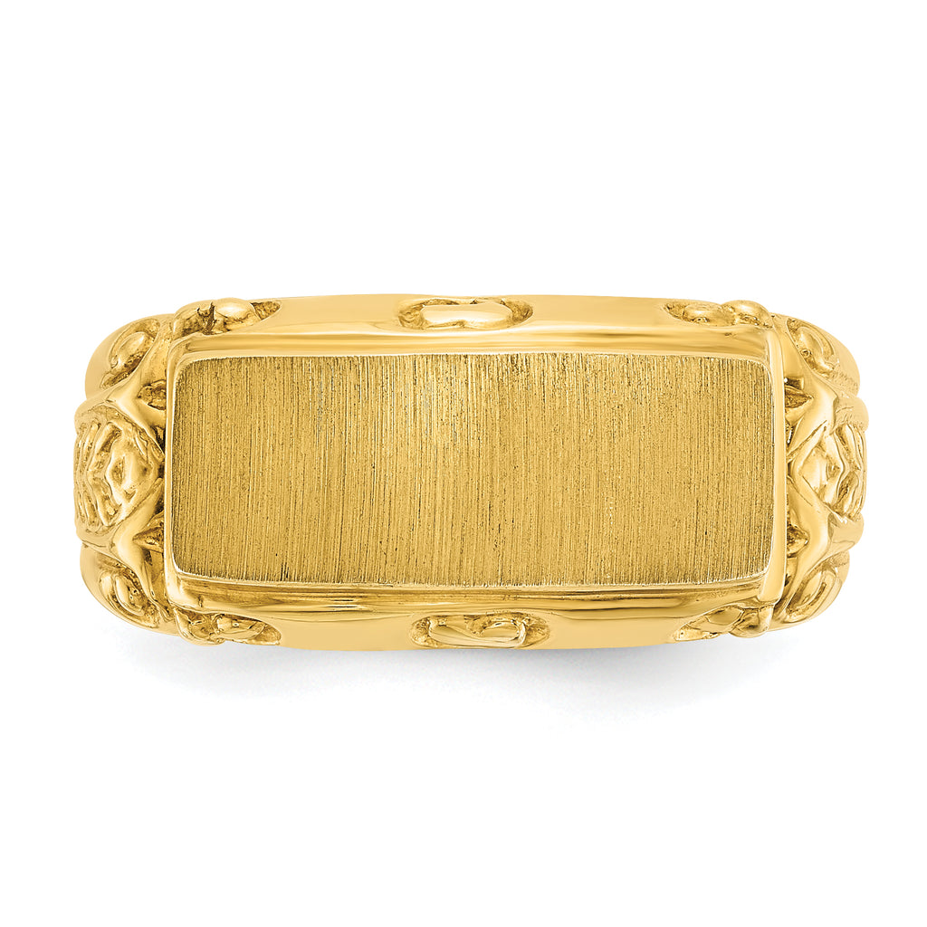 14k 15x7mm Men's Signet Ring