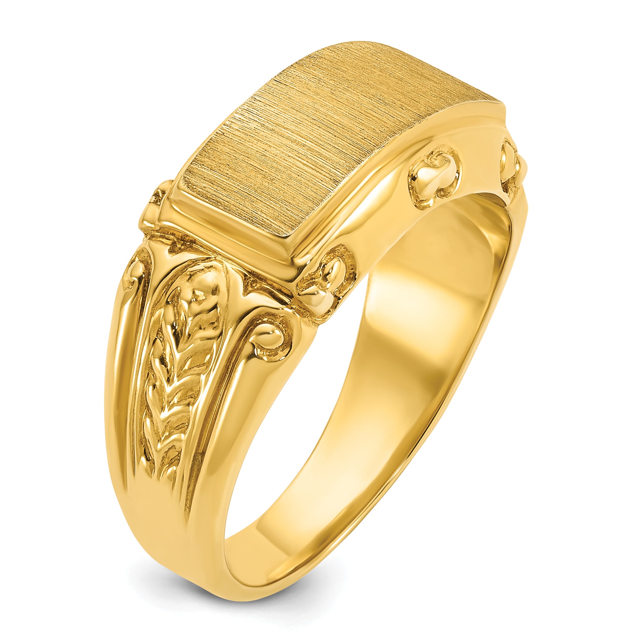 14k 15x7mm Men's Signet Ring