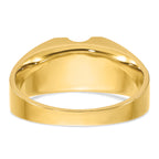 14k Two-tone Mens Polished and Satin Diamond Ring Mounting, Mounting Only - Sophia Jewelers