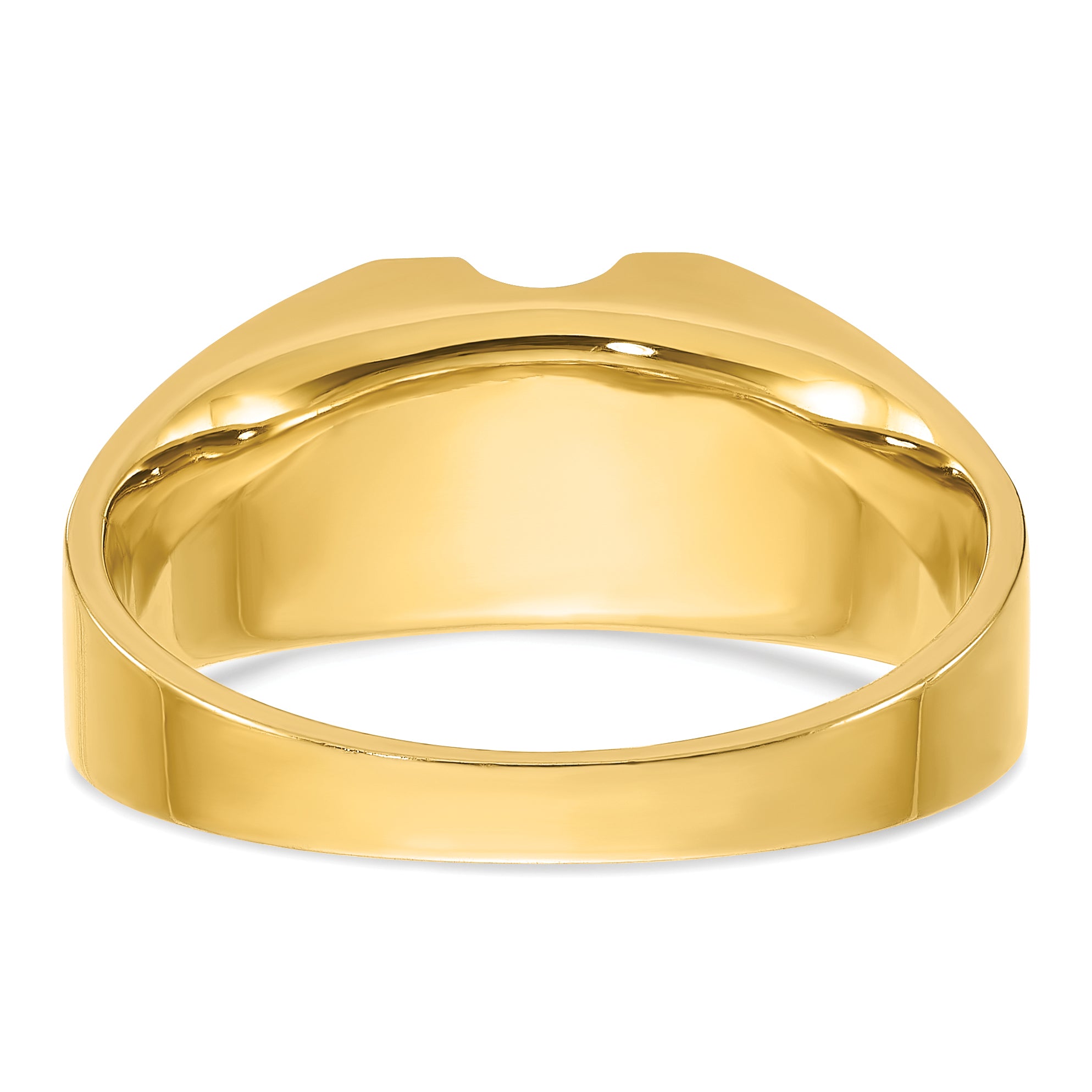14k Two-tone Mens Polished and Satin Diamond Ring Mounting, Mounting Only - Sophia Jewelers