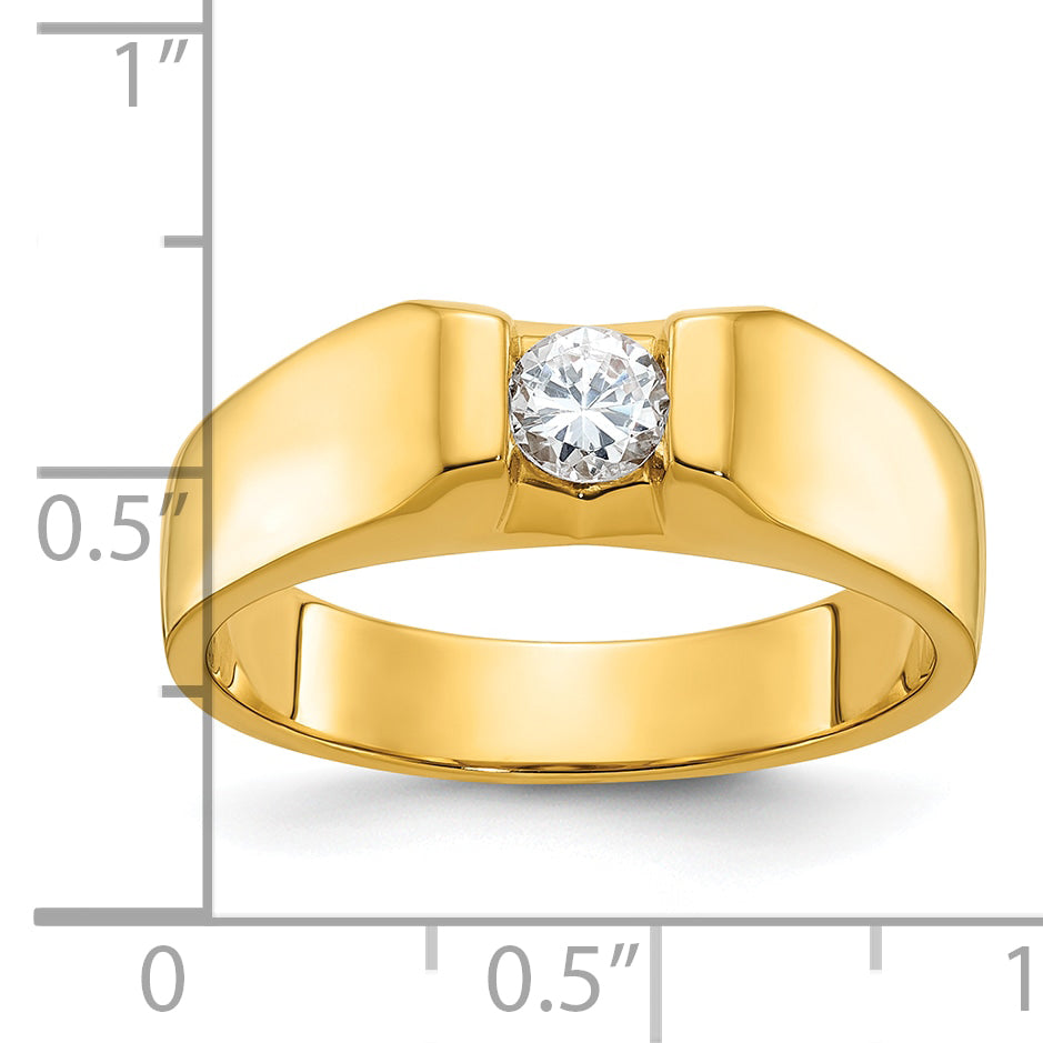 14k Mens 1/3 carat Diamond Complete Ring - Sophia Jewelers