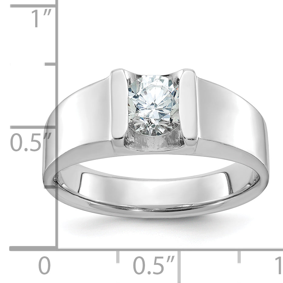 14k White Gold Men's Diamond Ring Mounting (No Stones Included) Main image
