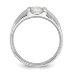 14k White Gold 1 carat Lab Grown Diamond VS/SI+ G+ Complete Men's Ring