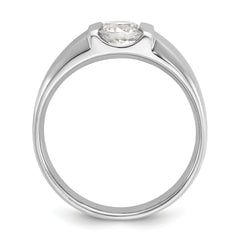 14k White Gold 1 carat Lab Grown Diamond VS/SI+ G+ Complete Men's Ring