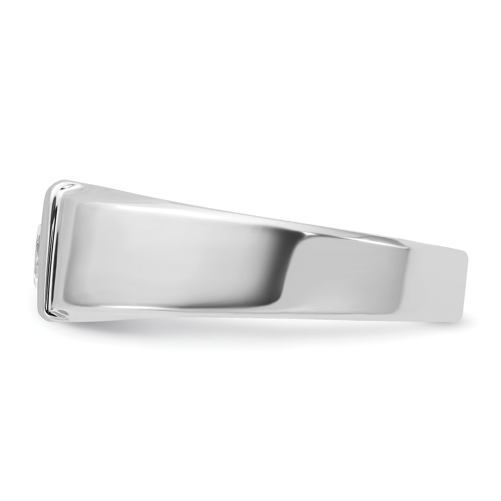 14k White Gold 1 carat Lab Grown Diamond VS/SI+ G+ Complete Men's Ring