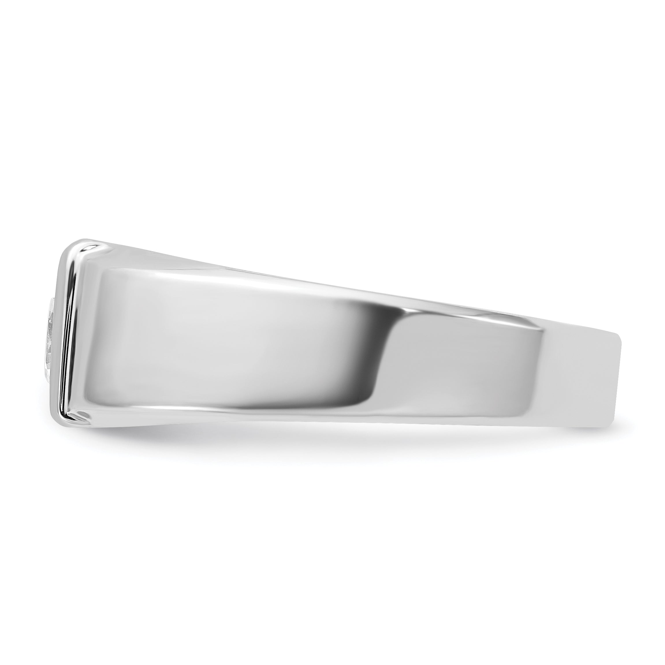 14k White Gold 1 carat Lab Grown Diamond VS/SI+ G+ Complete Men's Ring
