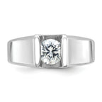 14k White Gold 1 carat Lab Grown Diamond VS/SI+ G+ Complete Men's Ring