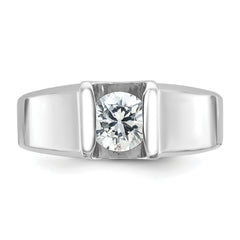 14k White Gold 1 carat Lab Grown Diamond VS/SI+ G+ Complete Men's Ring