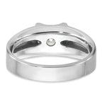 14k White Gold 1 carat Lab Grown Diamond VS/SI+ G+ Complete Men's Ring
