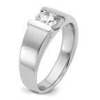 14k White Gold 1 carat Lab Grown Diamond VS/SI+ G+ Complete Men's Ring