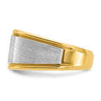 14k Two-tone Mens Polished and Satin 1 carat Diamond Complete Ring - Sophia Jewelers