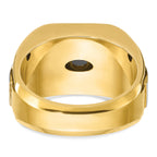 14k Two-tone Mens Polished and Satin 1 carat Diamond Complete Ring - Sophia Jewelers