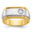 14k Two-tone Mens Polished and Satin Diamond Ring Mounting, Mounting Only - Sophia Jewelers
