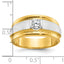 14k Two-tone Mens Polished and Satin Diamond Ring Mounting, Mounting Only - Sophia Jewelers