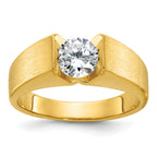 14k Men's Polished and Satin Diamond Ring Mounting (No Stones Included)