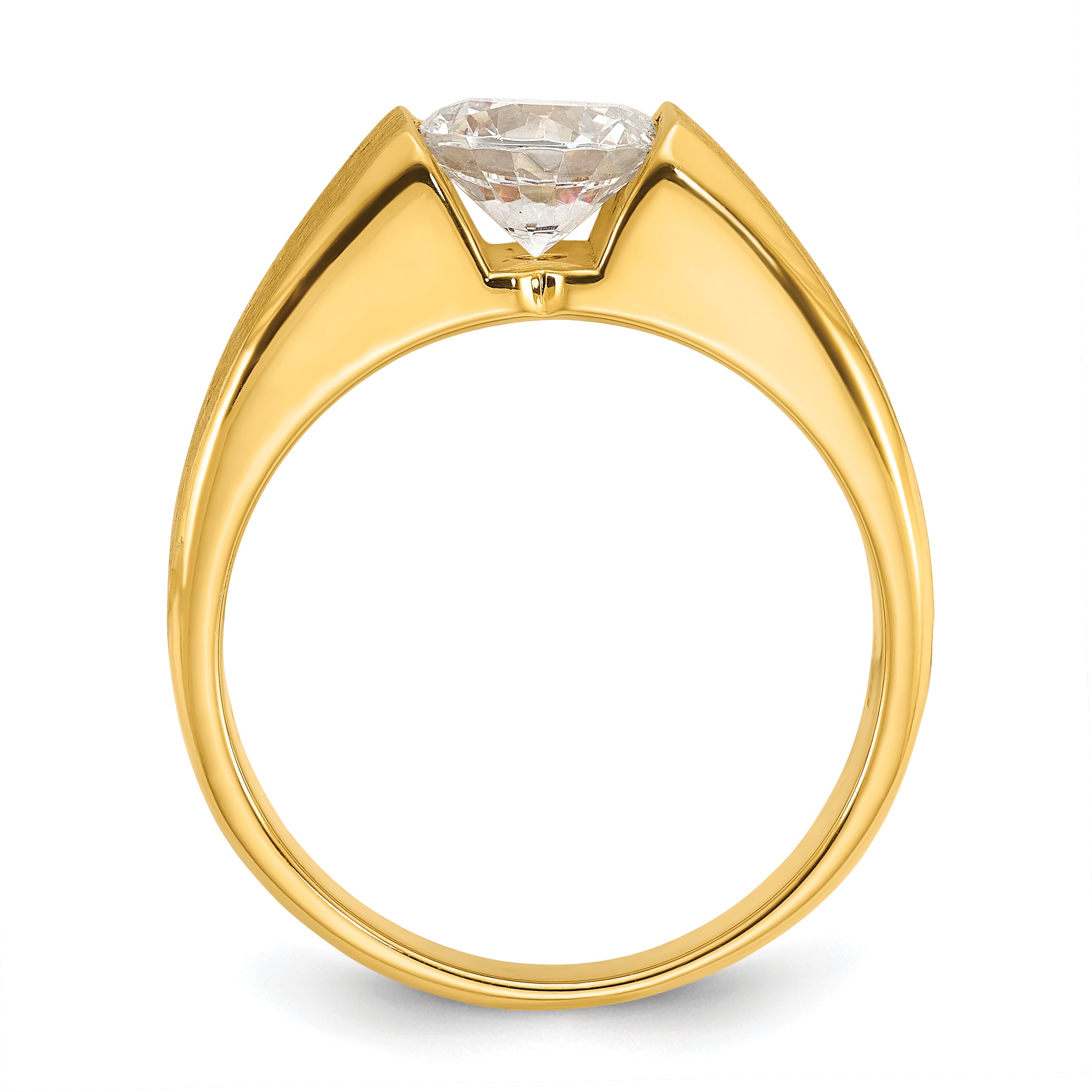 14k 1 carat Lab Grown Diamond VS/SI+ G+ Complete Men's Ring Secondary image