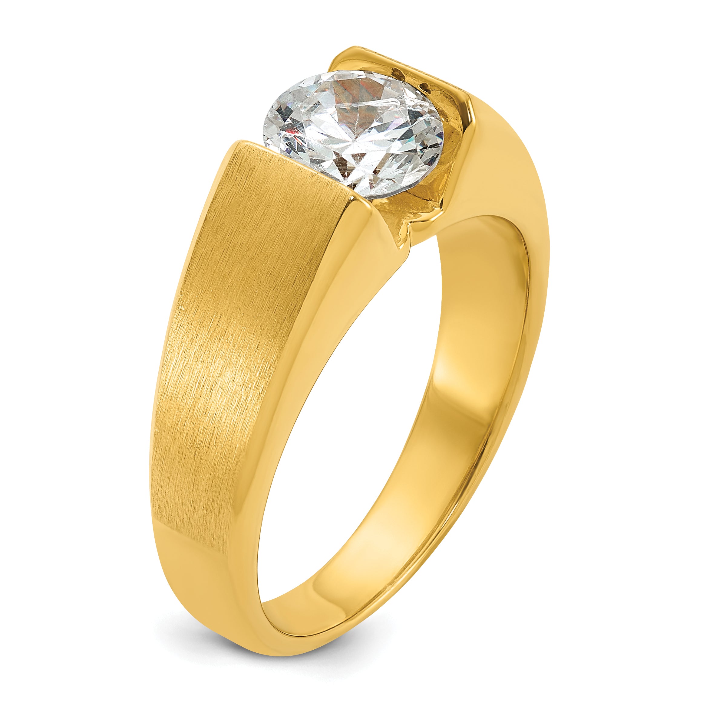 14k 1 carat Lab Grown Diamond VS/SI+ G+ Complete Men's Ring