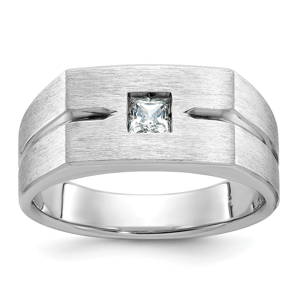 Men's Diamond Ring in 14K White Gold, 9.74mm (1/4 ct. tw.), Size 10 - Sophia Jewelers Main image