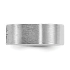14k White Gold Men's Satin 1/20 Carat AA Quality Diamond Cross Ring - Sophia Jewelers