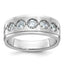 14k White Gold Mens Polished and Satin Diamond Ring Mounting, Mounting Only - Sophia Jewelers