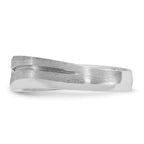 14k White Gold Mens Polished and Satin Diamond Ring Mounting, Mounting Only - Sophia Jewelers