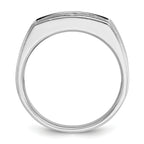 10k Men's Polished and Satin Onyx and 1/6 Carat A Quality Diamond Ring