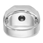14k White Gold Mens Polished and Satin Cluster Ring Mounting, Mounting Only - Sophia Jewelers