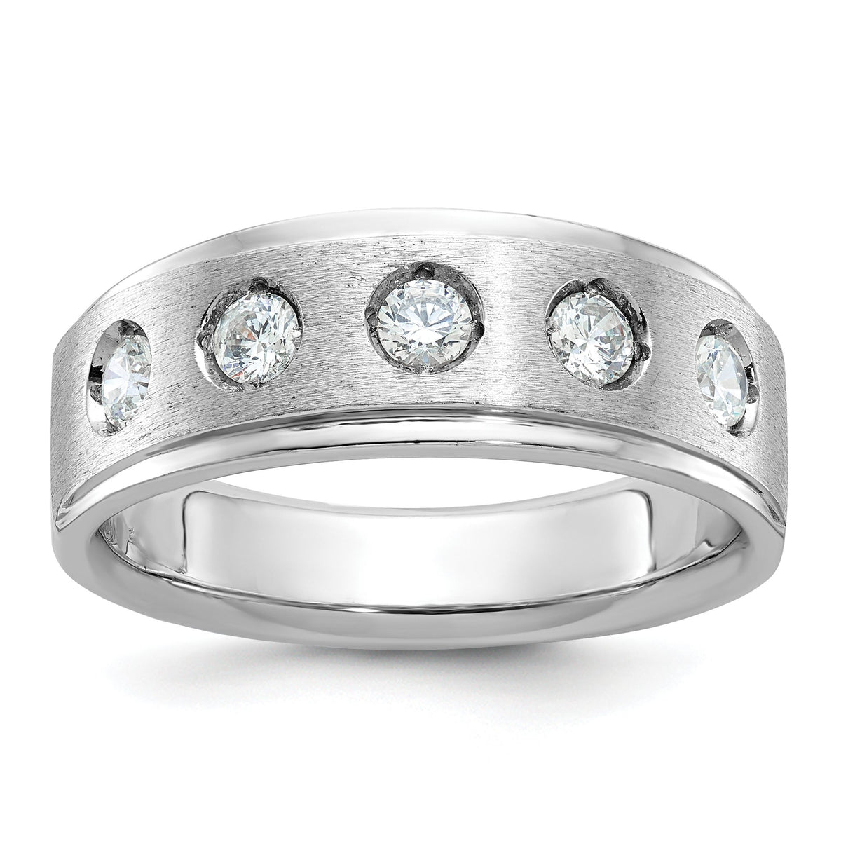 Men's Diamond Ring in 14K White Gold, 8.09mm (1/2 ct. tw.), Size 10 - Sophia Jewelers Main image