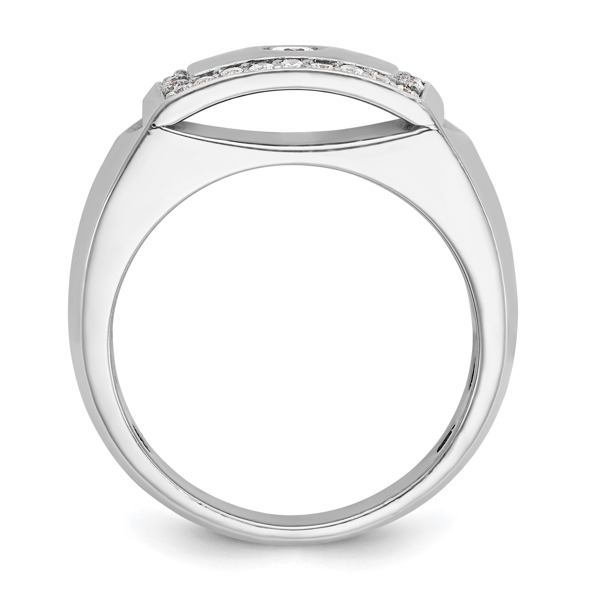 Men's Cut-Out Lab-Grown Diamond Ring in 14K White Gold (1/2 ct. tw.), Size 10 Secondary image
