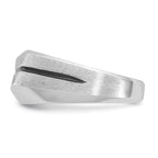 14k White Gold Mens Polished and Satin Diamond Ring Mounting, Mounting Only - Sophia Jewelers
