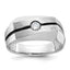 14k White Gold Mens Polished and Satin Diamond Ring Mounting, Mounting Only - Sophia Jewelers