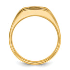 10k Men's w/Black Rhodium Satin Diamond Complete Ring