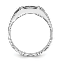 14k White Gold Men's Polished/Satin Complete Lab Grown VS/SI FGH - Sophia Jewelers