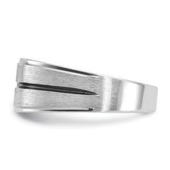14k White Gold Men's Polished/Satin Complete Lab Grown VS/SI FGH - Sophia Jewelers
