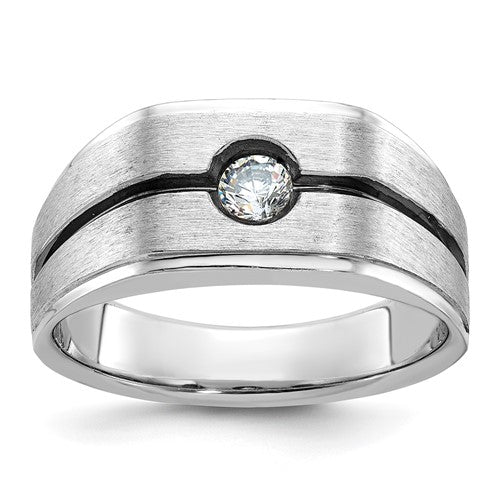 Men's Lab-Grown Diamond Ring in 14K White Gold (1/5 ct.), Size 10 - Sophia Jewelers Main image