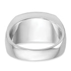 14k White Gold Men's Polished Rectangular Cluster Ring Mounting, Mounting Only - Sophia Jewelers