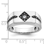 14k White Gold Satin Diamond Mens Ring Mounting, Mounting Only - Sophia Jewelers