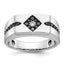 14k White Gold Satin Diamond Mens Ring Mounting, Mounting Only - Sophia Jewelers