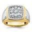 Men's Lab-Grown Diamond Cluster Ring in 14K Two-Tone Gold, 2.65mm (1 ct.), Size 10 - Sophia Jewelers