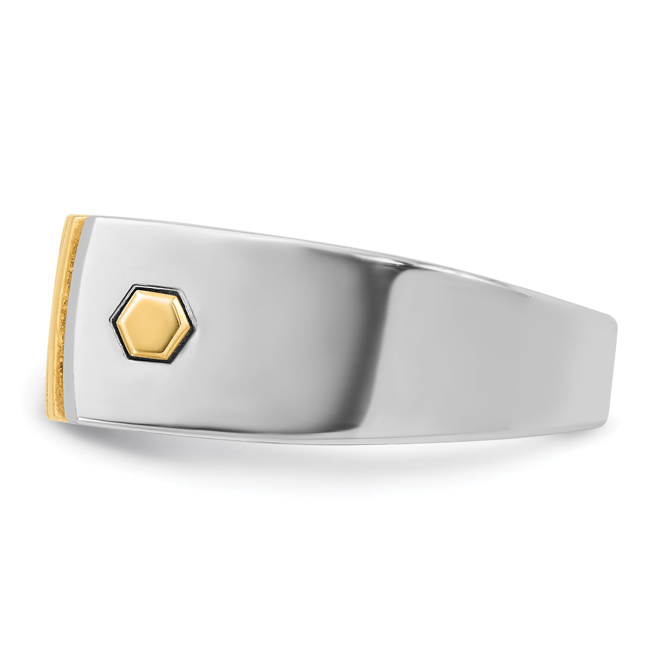 14k Two-tone Mens Diamond Ring Mounting, Mounting Only - Sophia Jewelers