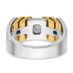 14k Two-tone Mens 1/3 carat Diamond Complete Ring - Sophia Jewelers