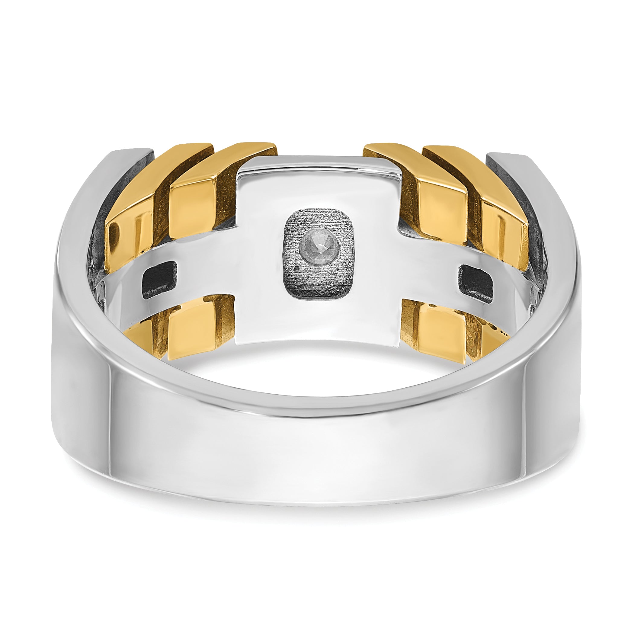 14k Two-tone Mens 1/3 carat Diamond Complete Ring - Sophia Jewelers